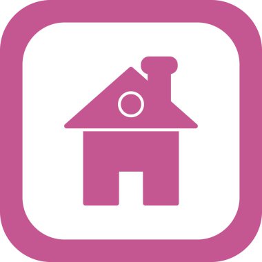 ev basit simgesi, vektör çizim