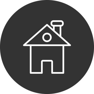 ev basit simgesi, vektör çizim