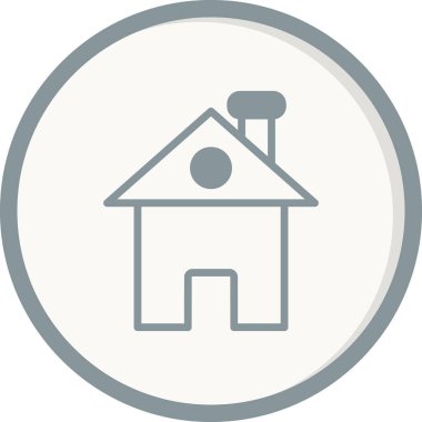 ev basit simgesi, vektör çizim