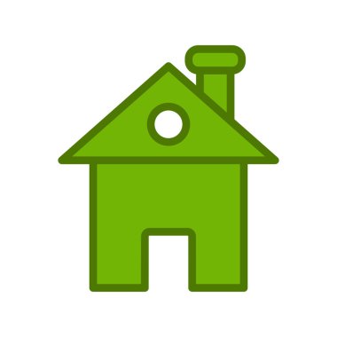 ev basit simgesi, vektör çizim