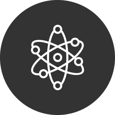 atom ağ ikonu vektör illüstrasyonu  