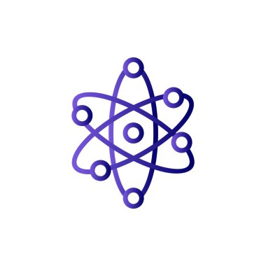 atom ağ ikonu vektör illüstrasyonu  
