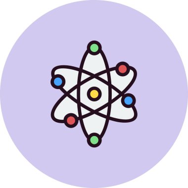 atom ağ ikonu vektör illüstrasyonu  