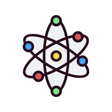 atom ağ ikonu vektör illüstrasyonu  