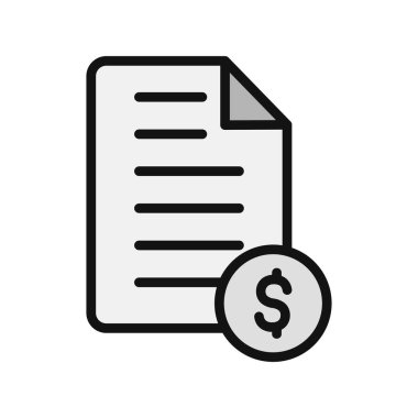 Bill simgesi vektörü web ve mobil uygulama tasarımınız için beyaz arkaplanda izole edildi, pano logosu kavramı