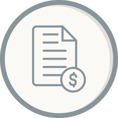 Bill simgesi vektörü web ve mobil uygulama tasarımınız için beyaz arkaplanda izole edildi, pano logosu kavramı