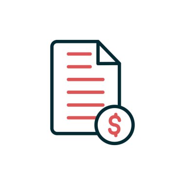 Bill simgesi vektörü web ve mobil uygulama tasarımınız için beyaz arkaplanda izole edildi, pano logosu kavramı