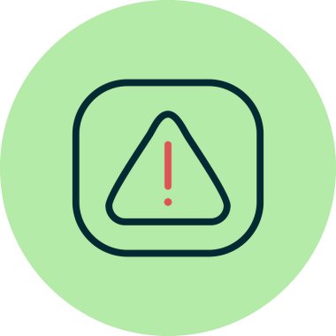 Dikkat işareti, vektör çizimi basit tasarım