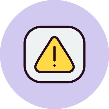 Dikkat işareti, vektör çizimi basit tasarım