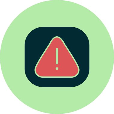 Ünlem işareti simgesi. uyarı sembolü. Tehlike işareti. düz tasarım biçimi.