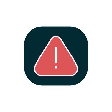 Ünlem işareti simgesi. uyarı sembolü. Tehlike işareti. düz tasarım biçimi.