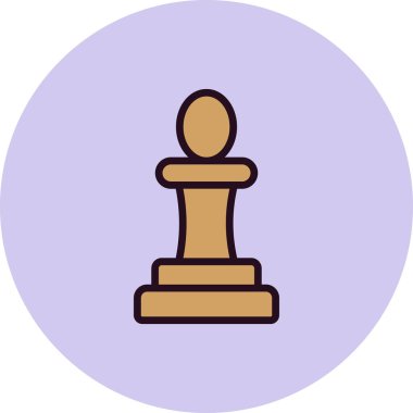 Satranç web simgesi vektör illüstrasyonu