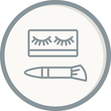 Kirpikleri basit simge, vektör illüstrasyonu