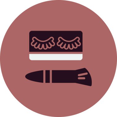 Kirpikleri basit simge, vektör illüstrasyonu