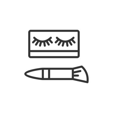 Kirpikleri basit simge, vektör illüstrasyonu