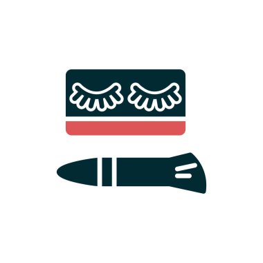 Kirpikleri basit simge, vektör illüstrasyonu