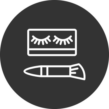 Kirpikleri basit simge, vektör illüstrasyonu