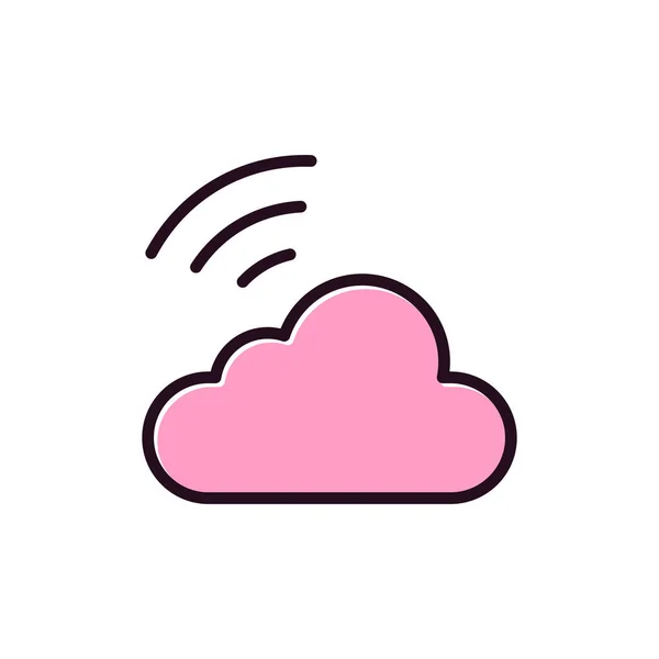 Cloud Wifi Web Icoon Eenvoudige Illustratie — Stockvector