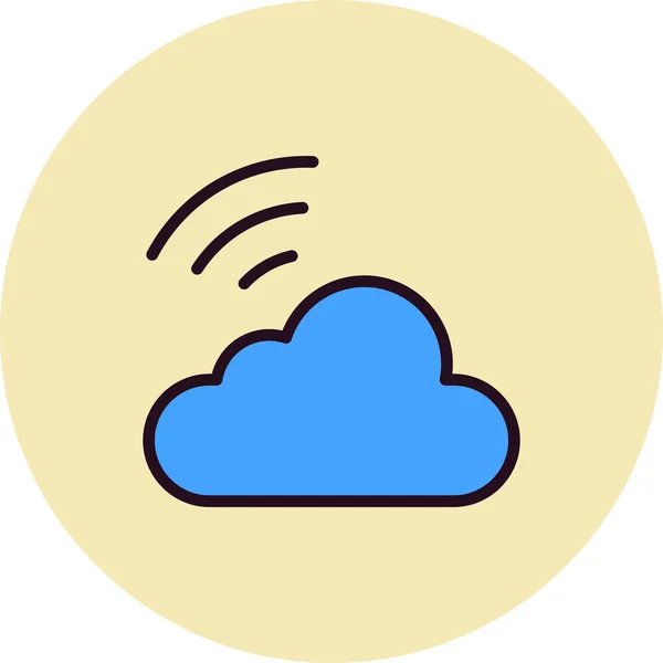Cloud Wifi Web Icon Simple Illustration — Stock Vector