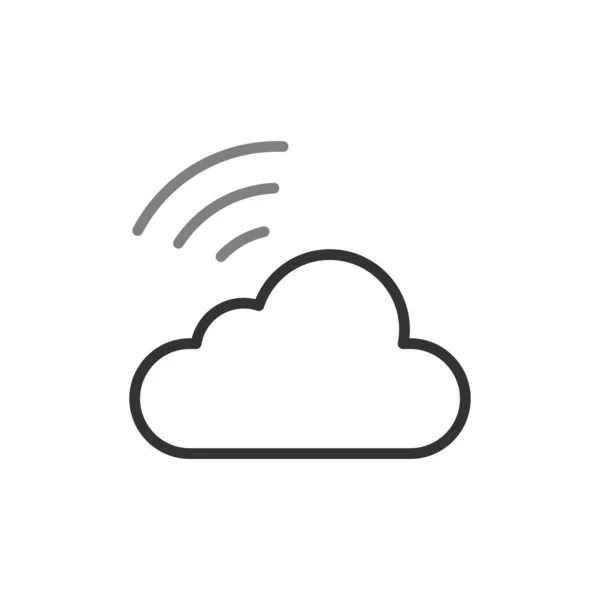 Cloud Wifi Web Icon Simple Illustration — Stock Vector