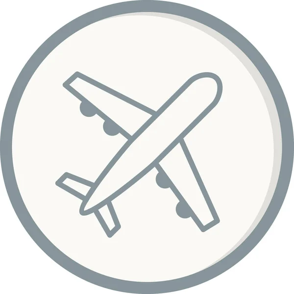 Avión Icono Moderno Vector Ilustración — Archivo Imágenes Vectoriales