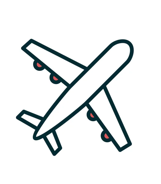Aeroplane Modern Icon Vector Illustration — Image vectorielle