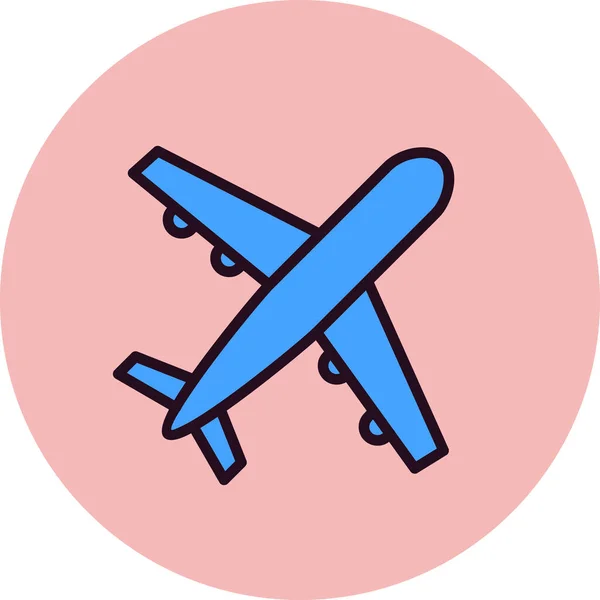 Aeroplane Modern Icon Vector Illustration — Image vectorielle