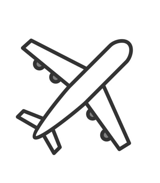 Aeroplane Modern Icon Vector Illustration — 스톡 벡터