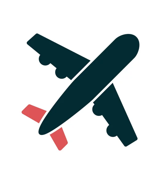 Aeroplane Modern Icon Vector Illustration — Stockvektor