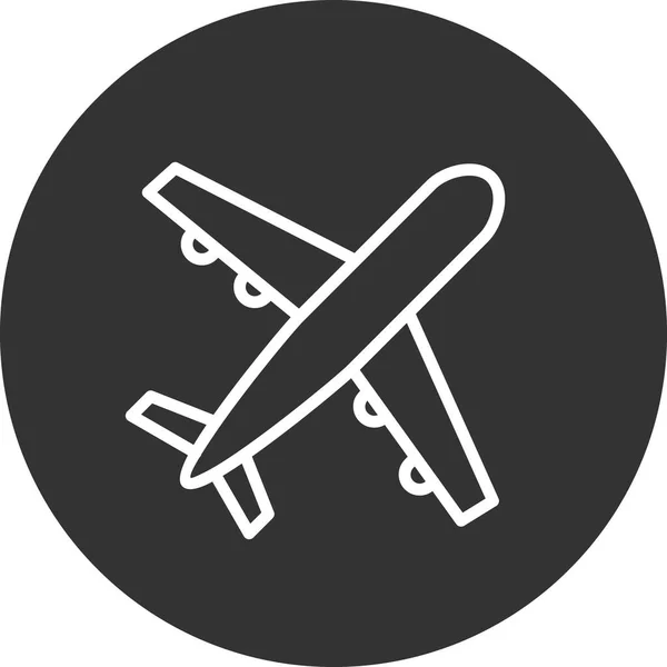 Vliegtuig Moderne Pictogram Vector Illustratie — Stockvector