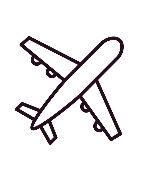 Aeroplane Modern Icon Vector Illustration — Stok Vektör