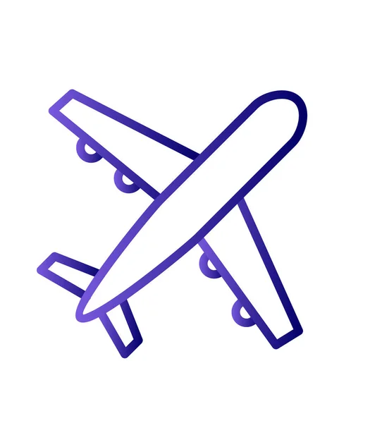 Aeroplane Modern Icon Vector Illustration — Stock Vector