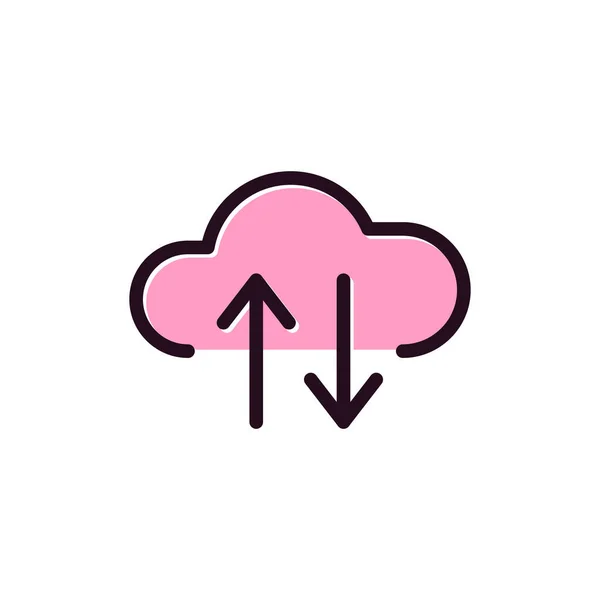 Cloud Web Icon Simple Illustration — Stockvector