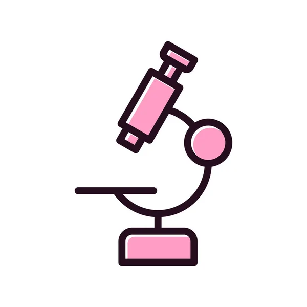 Unique Microscope Vector Glyph Icon — Stock Vector