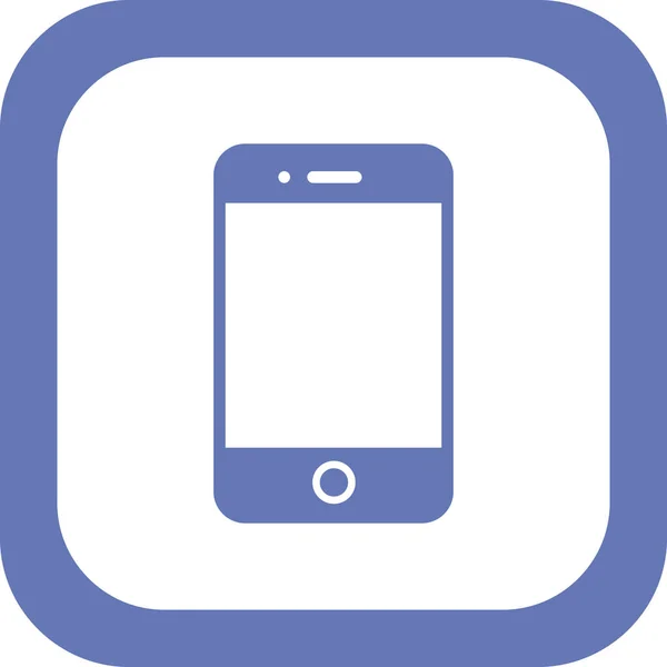 Иконка Мобильного Телефона Дизайн Плоским Вектором — стоковый вектор