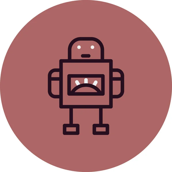 Ilustracja Wektor Ikony Robota — Wektor stockowy