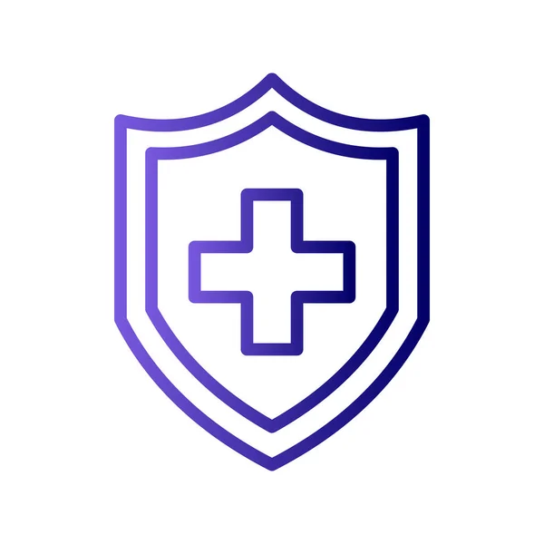 Shield Vector Illustration Line Icon — Stockový vektor