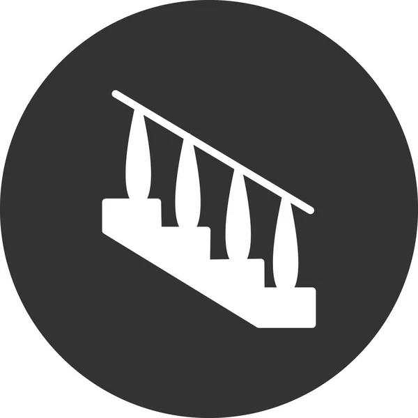 Lépcsők Pókháló Ikon Vektoros Illusztráció — Stock Vector