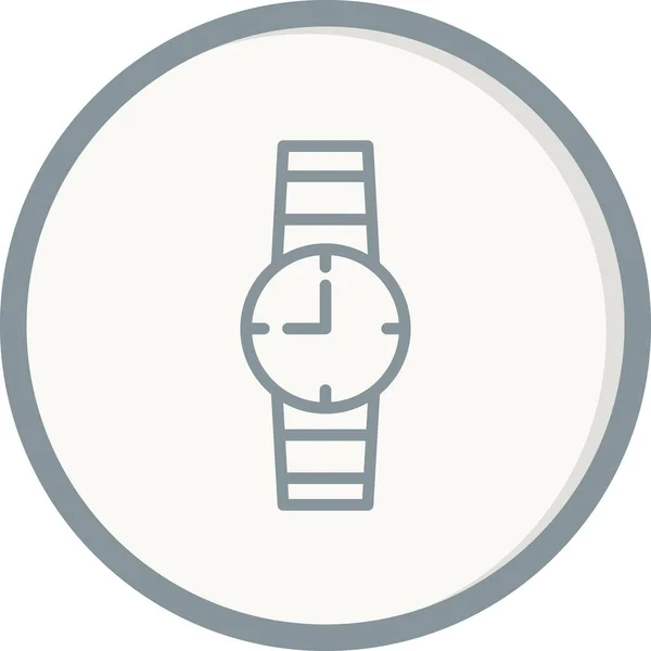 Reloj Pulsera Icono Web Diseño Simple — Vector de stock