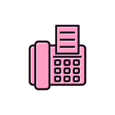 faks makinesi, vektör illüstrasyonu 