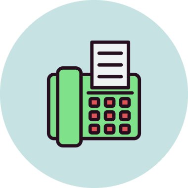 faks makinesi, vektör illüstrasyonu 