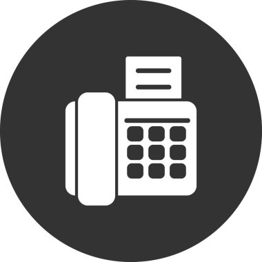 faks makinesi, vektör illüstrasyonu 