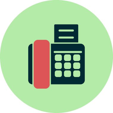 faks makinesi, vektör illüstrasyonu 