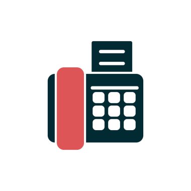 faks makinesi, vektör illüstrasyonu 