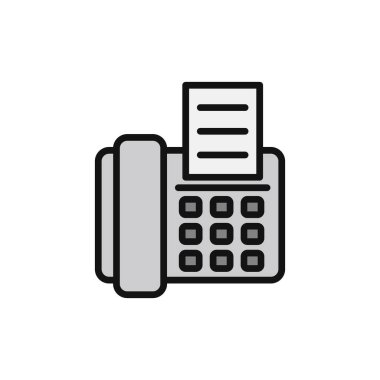 faks makinesi, vektör illüstrasyonu 