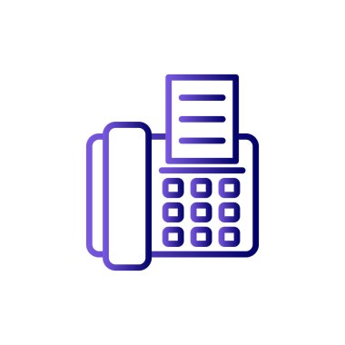 faks makinesi, vektör illüstrasyonu 