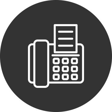 faks makinesi, vektör illüstrasyonu 