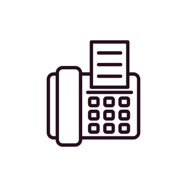 faks makinesi, vektör illüstrasyonu 