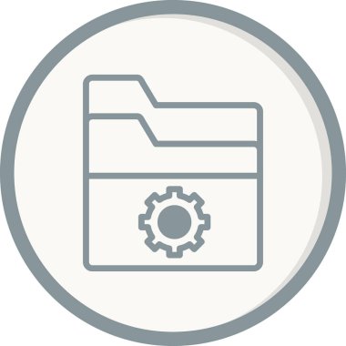 Bilgisayar ui dizini basit simgesi, vektör illüstrasyonu