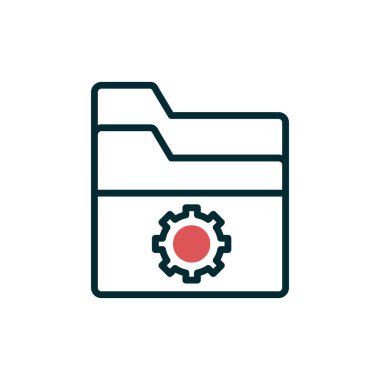 Bilgisayar ui dizini basit simgesi, vektör illüstrasyonu